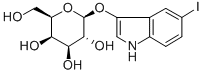 5-碘-3-吲哚基-Β-D-吡喃半乳糖苷 结构式