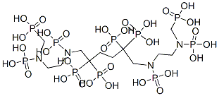 [ethane-1,2-diylbis[[(phosphonomethyl)imino]ethane-2,1-diylnitrilobis(methylene)]]tetrakisphosphonic acid,36475-52-2,结构式