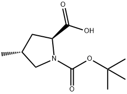 (2S,4R)-N-Boc-4-methylpyrrolidine-2-carboxylic acid Structure