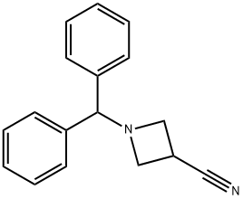 1-Benzhydrylazetane-3-carbonitrile Struktur