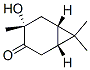 [1R-(1alpha,4alpha,6alpha)]-4-hydroxy-4,7,7-trimethylbicyclo[4.1.0]heptan-3-one Struktur