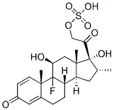 9-fluoro-11beta,17,21-trihydroxy-16alpha-methylpregna-1,4-diene-3,20-dione mono(hydrogen sulphate) Structure