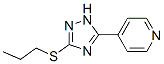 4-[5-(プロピルチオ)-2H-1,2,4-トリアゾール-3-イル]ピリジン 化学構造式