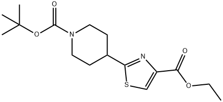4-[4-(エトキシカルボニル)-1,3-チアゾール-2-イル]テトラヒドロ-1(2H)-ピリジンカルボン酸TERT-ブチル 化学構造式