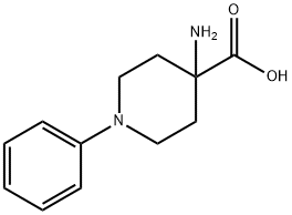 4-AMINO-1-PHENYLPIPERIDINE-4-CARBOXYLIC ACID 化学構造式
