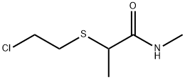 2-[(2-chloroethyl)thio]-N-methylpropionamide Struktur