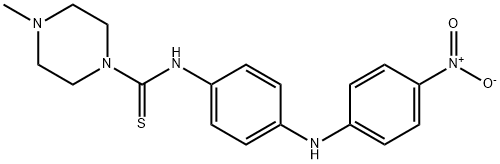 4-Methyl-N-[4-[(4-nitrophenyl)amino]phenyl]-1-piperazinecarbothioamide Struktur
