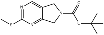 tert-butyl 2-(methylthio)-5H-pyrrolo[3,4-d]pyrimidine-6(7H)-carboxylate
 Structure