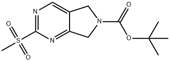 tert-butyl 2-(methylsulfonyl)-5H-pyrrolo[3,4-d]pyrimidine-6(7H)-carboxylate 化学構造式