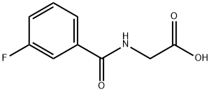 (3-FLUORO-BENZOYLAMINO)-ACETIC ACID 化学構造式