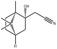 Bicyclo[2.2.1]heptane-2-acetonitrile, 2-hydroxy-1,7,7-trimethyl-, (1R,2S,4R)- (9CI) Struktur