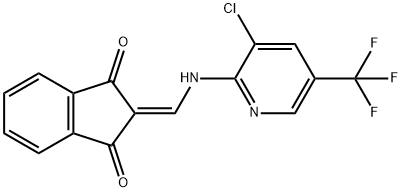 2-({[3-chloro-5-(trifluoromethyl)-2-pyridinyl]amino}methylene)-1H-indene-1,3(2H)-dione|