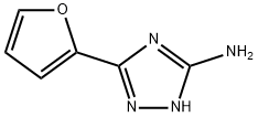 3-(2-フリル)-1H-1,2,4-トリアゾール-5-アミン 化学構造式