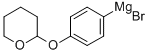 4-(2-テトラヒドロ-2H-ピラノキシ)フェニルマグネシウムブロミド 溶液 化学構造式