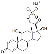 Pregna-1,4-diene-3,20-dione, 11,17-dihydroxy-21-(sulfooxy)-, monosodium salt, (11beta)-|泼尼松龙21-硫酸酯钠盐