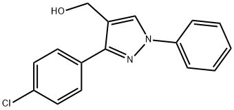 3-(4-クロロフェニル)-1-フェニル-1H-ピラゾール-4-メタノール 化学構造式
