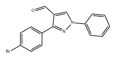 3-(4-ブロモフェニル)-1-フェニル-1H-ピラゾール-4-カルボキシアルデヒド 化学構造式