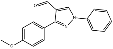 3-(4-METHOXY-PHENYL)-1-PHENYL-1H-PYRAZOLE-4-CARBALDEHYDE,36640-42-3,结构式
