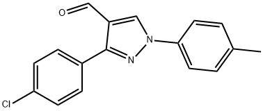3-(4-CHLOROPHENYL)-1-P-TOLYL-1H-PYRAZOLE-4-CARBALDEHYDE Struktur