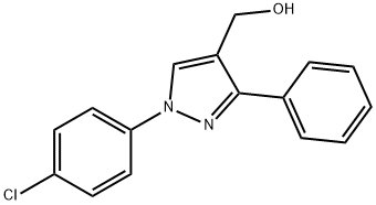 (1-(4-CHLOROPHENYL)-3-PHENYL-1H-PYRAZOL-4-YL)METHANOL 结构式