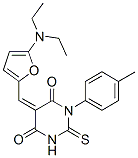 4,6(1H,5H)-Pyrimidinedione,  5-[[5-(diethylamino)-2-furanyl]methylene]dihydro-1-(4-methylphenyl)-2-thioxo- 结构式