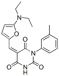 2,4,6(1H,3H,5H)-Pyrimidinetrione,  5-[[5-(diethylamino)-2-furanyl]methylene]-1-(3-methylphenyl)-,366460-23-3,结构式