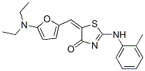 4(5H)-Thiazolone,  5-[[5-(diethylamino)-2-furanyl]methylene]-2-[(2-methylphenyl)amino]- Structure