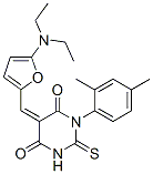 4,6(1H,5H)-Pyrimidinedione,  5-[[5-(diethylamino)-2-furanyl]methylene]-1-(2,4-dimethylphenyl)dihydro-2-thioxo- 结构式