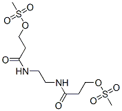 3-methylsulfonyloxy-N-[2-(3-methylsulfonyloxypropanoylamino)ethyl]prop anamide Struktur