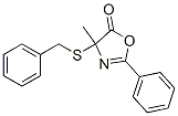 5(4H)-Oxazolone,  4-methyl-2-phenyl-4-[(phenylmethyl)thio]-,36648-47-2,结构式