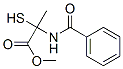 2-(Benzoylamino)-2-mercaptopropionic acid methyl ester Structure