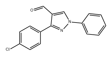 3-(4-chlorophenyl)-1-phenyl-1H-pyrazole-4-carbaldehyde Struktur