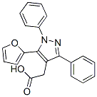5-(2-Furanyl)-1,3-diphenyl-1H-pyrazole-4-acetic acid 结构式