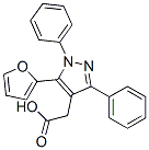 5-(2-Furanyl)-1,3-diphenyl-1H-pyrazole-4-acetic acid Structure