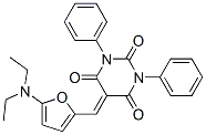 2,4,6(1H,3H,5H)-Pyrimidinetrione,  5-[[5-(diethylamino)-2-furanyl]methylene]-1,3-diphenyl- 结构式