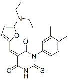 4,6(1H,5H)-Pyrimidinedione,  5-[[5-(diethylamino)-2-furanyl]methylene]-1-(3,4-dimethylphenyl)dihydro-2-thioxo-,366816-98-0,结构式