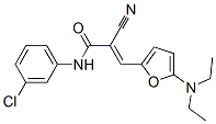2-Propenamide,  N-(3-chlorophenyl)-2-cyano-3-[5-(diethylamino)-2-furanyl]- 结构式