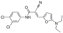 2-Propenamide,  2-cyano-N-(3,4-dichlorophenyl)-3-[5-(diethylamino)-2-furanyl]-,366820-66-8,结构式