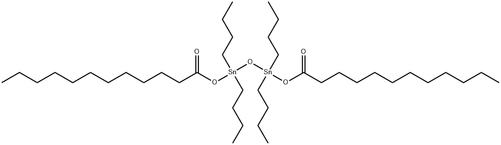 5,7-ジブチル-5,7-ジ(ラウロイルオキシ)-5,7-ジスタンナ-6-オキサウンデカン 化学構造式