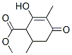 methyl 2-hydroxy-3,6-dimethyl-4-oxocyclohex-2-ene-1-carboxylate Structure