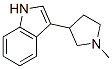 3-(1-Methyl-3-pyrrolidinyl)-1H-indole 结构式