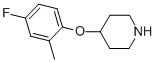4-(4-氟-2-甲基苯氧基)哌啶 结构式