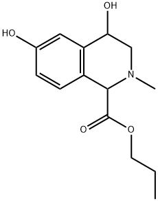 1,2,3,4-Tetrahydro-4,6-dihydroxy-2-methyl-1-isoquinolinecarboxylic acid propyl ester Struktur