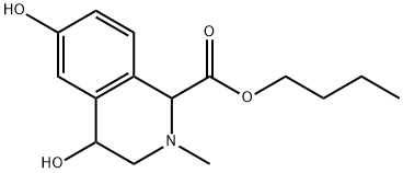 1,2,3,4-Tetrahydro-4,6-dihydroxy-2-methyl-1-isoquinolinecarboxylic acid butyl ester 结构式