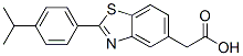 2-(4-イソプロピルフェニル)-5-ベンゾチアゾール酢酸 化学構造式