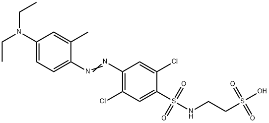 2-[[[2,5-Dichloro-4-[2-methyl-4-(diethylamino)phenylazo]phenyl]sulfonyl]amino]ethanesulfonic acid Structure