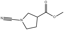 3-Pyrrolidinecarboxylicacid,1-cyano-,methylester(9CI) Structure