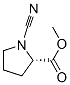 Proline, 1-cyano-, methyl ester (9CI) Structure