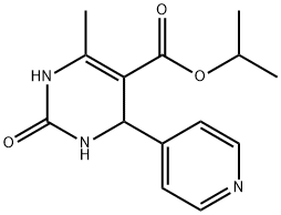 5-Pyrimidinecarboxylicacid,1,2,3,4-tetrahydro-6-methyl-2-oxo-4-(4-pyridinyl)-,1-methylethylester(9CI) Struktur