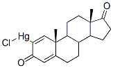 Chloro(3,17-dioxoandrosta-1,4-dien-2-yl)mercury(II) Struktur